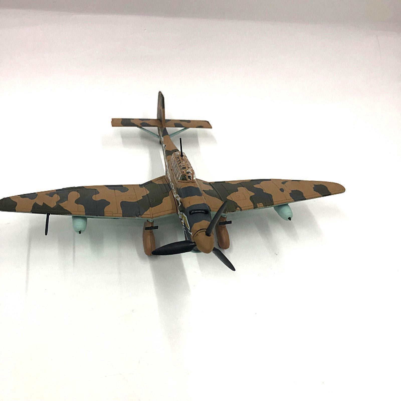 JIAHAOO Beautiful Alloy & ABS Plastic Aircraft Model for Collectors, 1:72 Scale Stuka JU-87 Bomber Elegance to Space