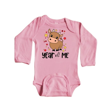 

Inktastic 2021 Year of Me Cute Ox Gift Baby Boy or Baby Girl Long Sleeve Bodysuit