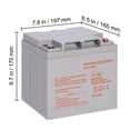 thumbnail image 3 of KFFKFF 12V 40AH Deep Cycle AGM Battery, Rechargeable Automotive Battery, 400A Max Discharge Current, Maintenance-Free, Suitable for RV, Marine, Electric Wheelchairs, Mobility Scooters, Go-Karts, 3 of 9