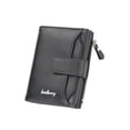 thumbnail image 1 of Qarigey Baellerry Hombre Monedero Moda Cartera de cuero Titular de la tarjeta Efectivo Compartimiento de múltiples capas Licencia de conducir Carteras Negro, 1 of 6