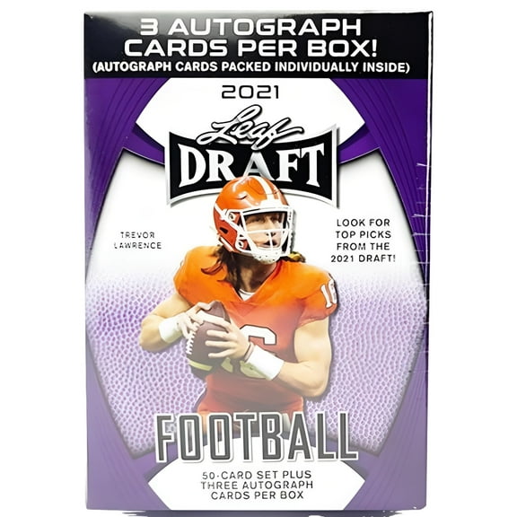 2021 Leaf Draft Football Premium Hobby Blaster Box