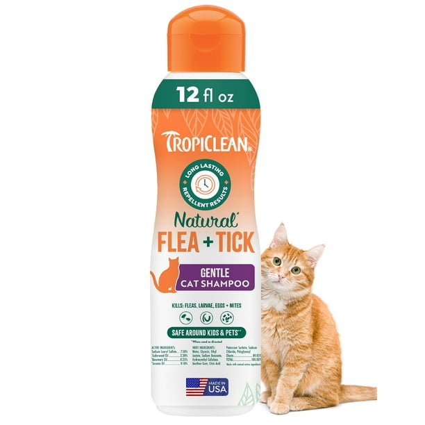 Champú para pulgas y garrapatas TropicLean Cat 355 ml Natural