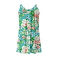 thumbnail image 4 of WTOBBY Women's Stretchy Sleeveless Scoop Neck Floral Sun Dress for Summer Vacation & Pool Party,Blue 2XL, 4 of 5