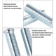 thumbnail image 3 of Tornillo de remache, Tornillo de zinc azul ecológico, Tornillo de acero al carbono, Tornillo de placa de presión-M4*15 [100 piezas], 3 of 5