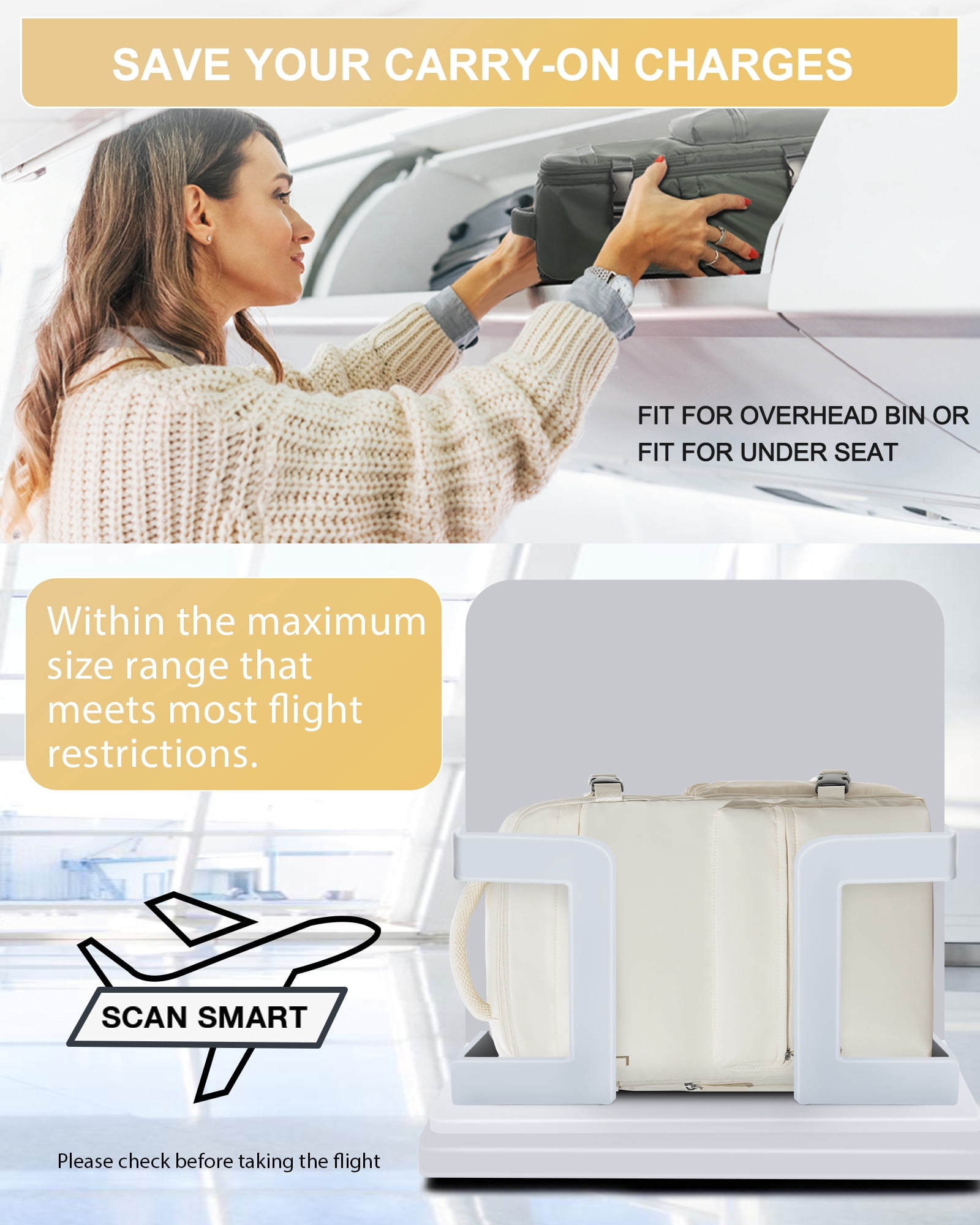 Travel Vacuum Backpack with Air Pump, Vacuum Seal Carry on Backpack for Airplanes, Vacuum Back Pack for Travel Backpack with Vacuum Compression Business Day Vacpack Backpack for Women Men Beige