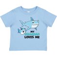 thumbnail image 3 of Inktastic My Grandad Loves Me with Cute Sharks Boys or Girls Baby T-Shirt, 3 of 5