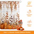 thumbnail image 3 of Fall Orange Pumpkins Shower Curtains for Bathroom, Thanksgiving Autumn Leaf Wood Grain Waterproof Fabric Shower Curtain, Decorative Bathroom Curtain for Bathtub, 72"x72", No Hooks Included, 3 of 9