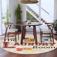 thumbnail image 4 of 8ft Round Rug, Laundry Room Non-Skid Rubber Backing Large Area Rugs - Living Room Bedroom Home Office, Rustic Farmhouse Washing Machine Clothes Indoor Floor Mat Carpets Washable Rug, 4 of 9