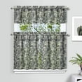 thumbnail image 2 of Set of 3 Camouflage Kitchen Curtains - Tactical Army Military Camo Tier Curtains with Valance, Outdoor Hunting Woodland Desert Jungle Camo Window Panels, Semi-Sheer Rod Pocket Short Curtains, 2 of 5