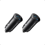 Anker USB-C Car Charger, 2-Pack 30W 2-Port Type-C Car Adapter