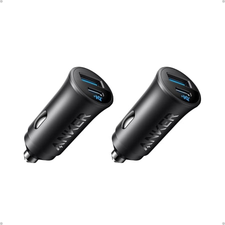 Anker USB-C Car Charger, 2-Pack 30W 2-Port Type-C Car Adapter