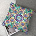 thumbnail image 7 of Acheng Retro Pillow Sham, Ethnic Design Hippie Art Mandala with Rainbow Colors Trippy Medallion LGBT Pride, Decorative Printed Pillowcase White, 7 of 7