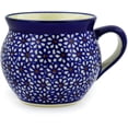 thumbnail image 3 of Polish Pottery 11 oz Bubble Mug (Dizzy Daisies Theme) Hand Painted in Boleslawiec, Poland + Certificate of Authenticity, 3 of 6
