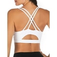 thumbnail image 1 of SHCKE Sexy Hollow Out Back Sports Bra for Women Cross Back Strappy Workout Yoga Tops Bra, 1 of 5