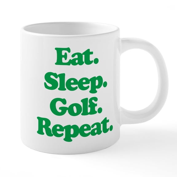 CafePress - Eat Sleep Golf - 20 Oz White Ceramic Mega Mug