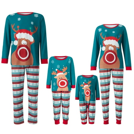 

Fiomva Christmas Family Matching Pajamas Set Xmas Pjs Jammies Long Sleeve Sleepwear Lounge wear Nightwear