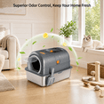 thumbnail image 6 of Roomisland Stainless Steel Litter Box with Lid, 3 in 1 Covered Metal Cat  Litter Box,High Sided Anti-Leak Cat Box with Scoop & Mat, Front & Top Entry Easy Cleaning, 6 of 8