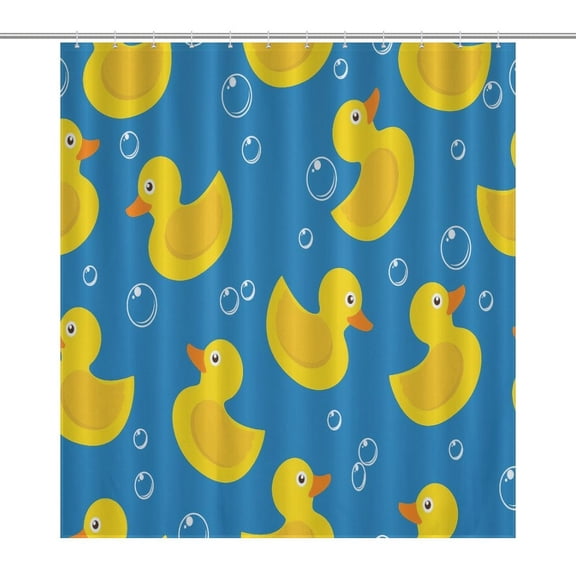 Bunch of Rubber Ducks Shower Curtain Bathtub Decor Bathroom Fabric Waterproof Curtains Shower