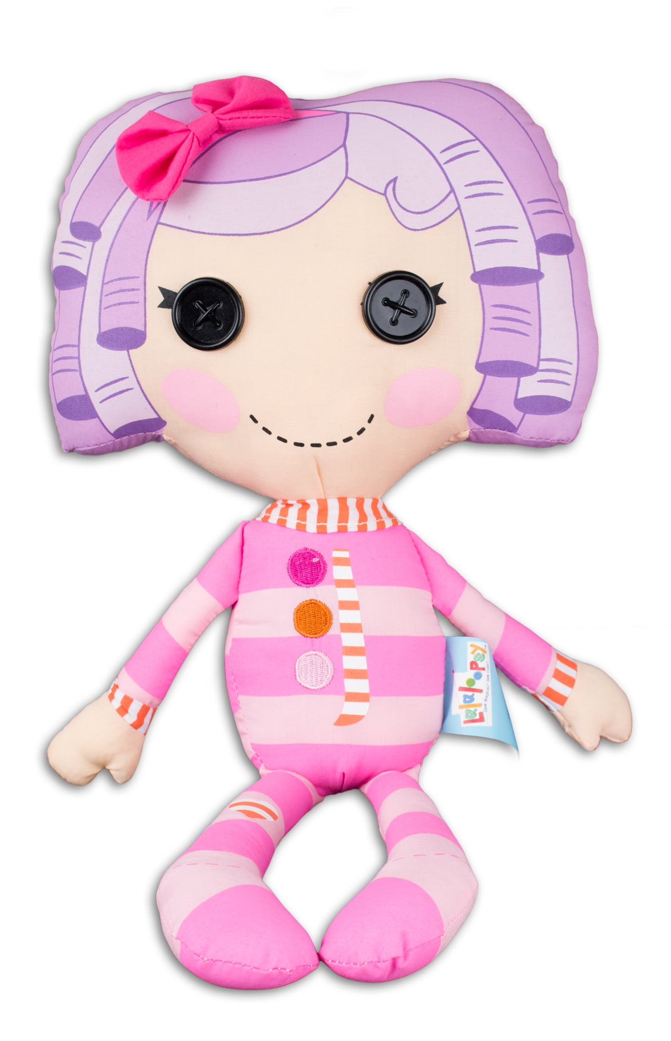 Fiesta Lalaloopsy Pillow Featherbed 16.5"T by 9"W Plush Doll, Purple Pink