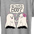 thumbnail image 3 of Instant Message - Valentine's Day Will You Be My Boo - Women's Short Sleeve Graphic T-Shirt, 3 of 6