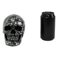 thumbnail image 7 of Ebros Gothic Silver Black Homosapien Skull Ashtray Statue Haunted Pirate Loot Box, 7 of 7