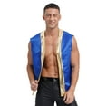 thumbnail image 4 of Aislor Men's Adults Toad Open Front Waistcoat Vest Royal Blue L, 4 of 7