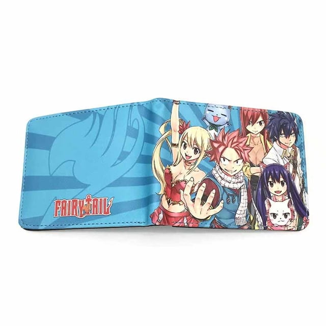 Billetera plegable delgada con personajes de anime Fairys Tails