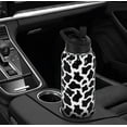 thumbnail image 6 of Cow Print Water Bottle with Straws Double Walled Vacuum Insulated Sports Bottle Cow Print Travel Thermal Cup Leak Proof Stainless Steel Tumbler Cow Decor Gifts-32 OZ, 6 of 6
