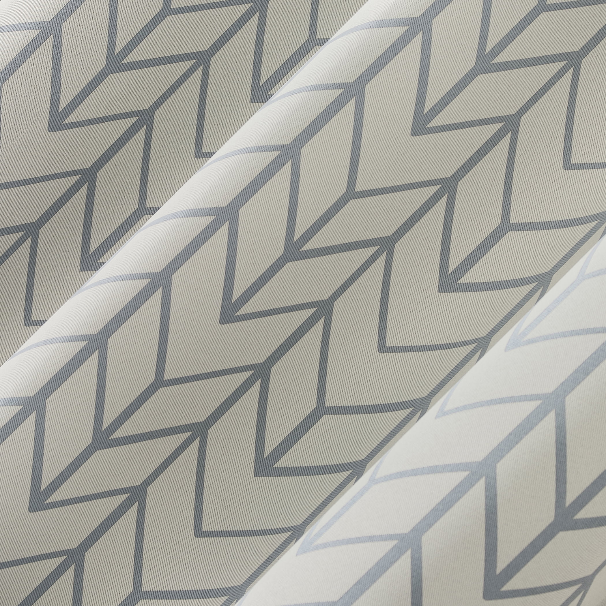 Sun Zero Kenwood Chevron Blackout Grommet Curtain Panel, 40" X 95", Stone Gray