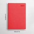 thumbnail image 3 of 2024 A5 Planner Notebook Diary Journal 150 páginas Horario en inglés (rojo), 3 of 5