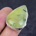 thumbnail image 2 of Natural Prehnite Gemstone Handmade 925 Sterling Silver Jewelry Ring Size 8, 2 of 2