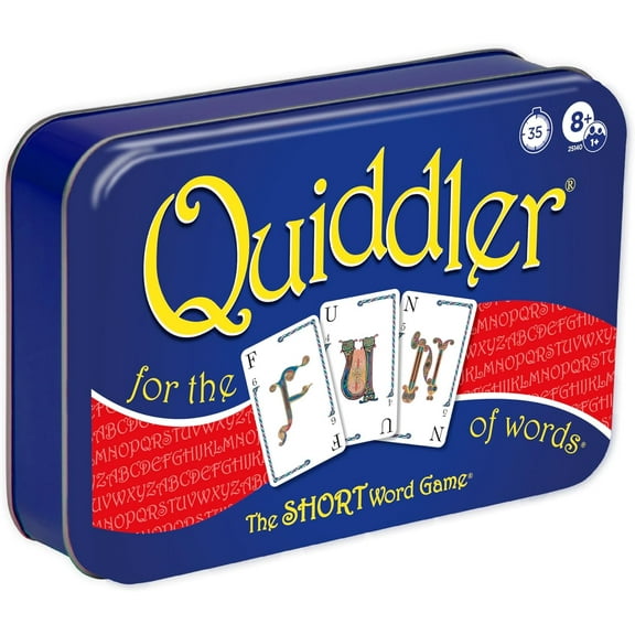 Playmonster, Quiddler, Card Games, Collectors Tin, Fun Family Games, Children Ages 8 