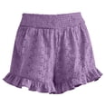 thumbnail image 5 of XuJwPNcy Flowy Shorts for Women Summer Beach Vacation Clothes Smocked Waist Ruffle Shorts Loose Fit Bermuda Shorts, 5 of 5