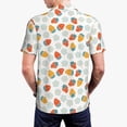 thumbnail image 4 of Balery Floral Strawberr Printed Men’s Short Sleeve Polo Shirt, Midweight Men's Shirt,Golf Polo shirts -Small, 4 of 9
