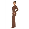 thumbnail image 3 of REORIA Women Long Sleeve Bodycon Dress Sexy Crew Neck Ribbed Basic Maxi Dresses Slim Fit, 3 of 7