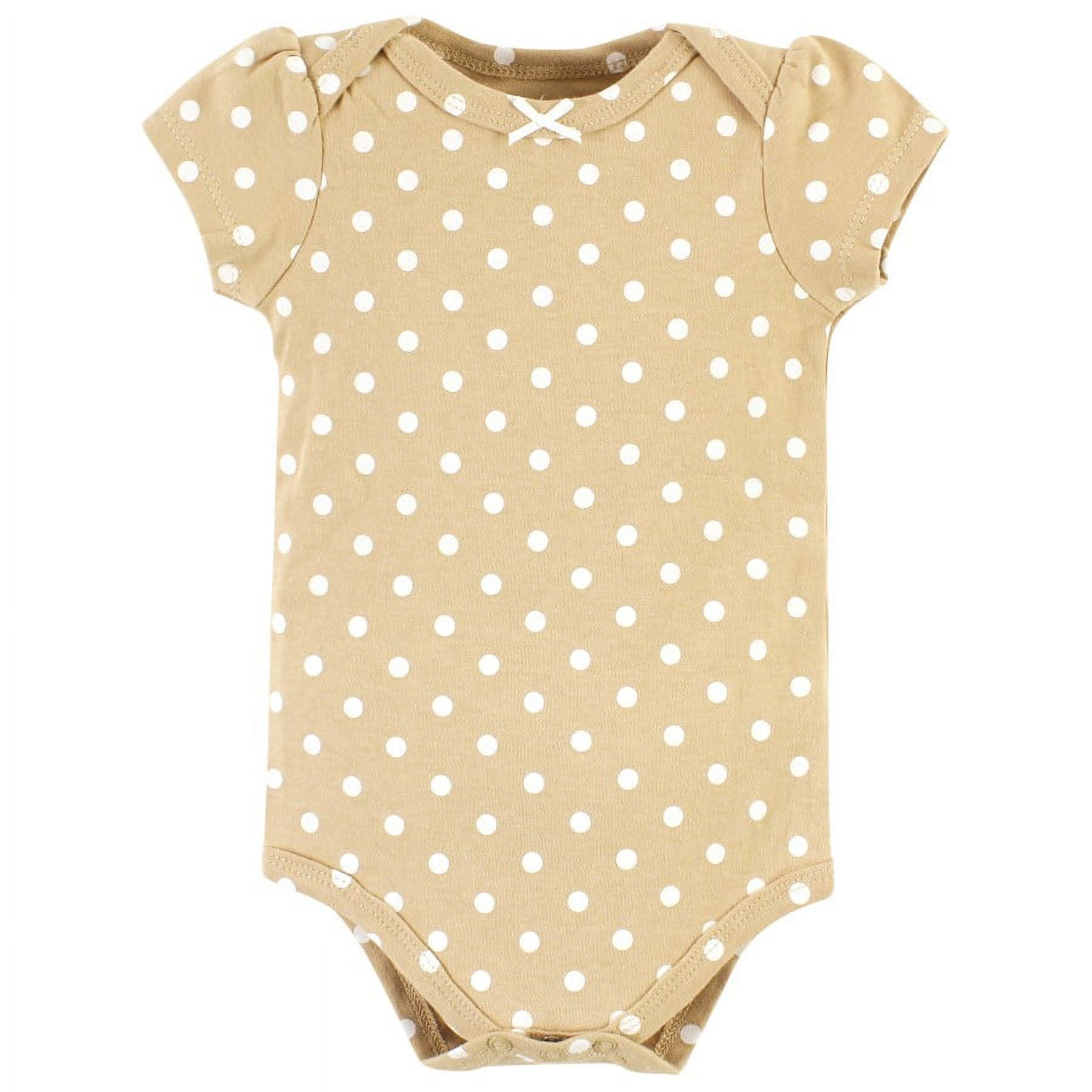 Hudson Baby Infant Girl Cotton Bodysuits, Thankful Floral, 9-12 Months