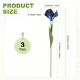 thumbnail image 3 of Uxcell 3-Pack Flores Iris Artificiales Verde Azulado, Ramo de Iris PU de 18 Pulgadas para Hogar/Boda, 3 of 7