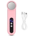 thumbnail image 1 of Instrumento de limpieza facial de máquina Bauty antienvejecimiento hidratante facial cálida con iones USB, color rosa, 1 of 8
