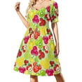 thumbnail image 2 of Vestido de manga corta con sonido pop art de cómic, moderno y divertido, para mujer, verano 2025, 2 of 7