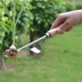thumbnail image 3 of Grubber Hand Weeder Stainless Steel Manual Root Weeding Fork Wood Handle Weeding Tool Y Shape Weed Puller Remover Transplanting Digging Tools, 3 of 7