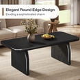 thumbnail image 6 of 47 Inch Farmhouse Coffee Table Rectangular Wooden Center Table Black For Living Room Bedroom Office Reception Area, 6 of 8