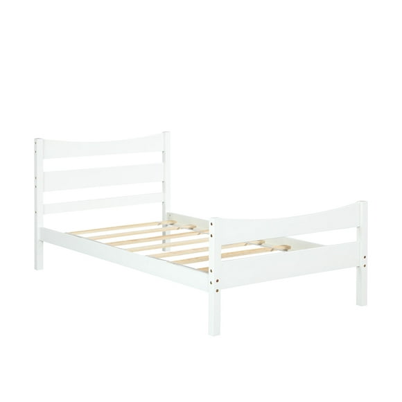 Giantex Simple Size Armature de Lit en Bois, Base de Matelas de Lit de Panneau W / Support Fort pour les Enfants, Aucun Ressort de Boîte Nécessaire