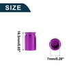 thumbnail image 4 of Unique Bargains 4 Pcs Tire Valve Stem Caps Stylish 7x16.5mm Tyre Valve Dust Covers Bullet Case Shape Aluminum Alloy Purple, 4 of 7
