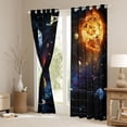 thumbnail image 3 of Feelyou Outer Space Planet Black Out Curtains, Galaxy Curtains Pack of 2 (42x63 Each), 3 of 6
