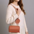 thumbnail image 3 of Small Solid Color Shoulder Bag for Women Zipper Crossbody Bags PU Leather Satchel with Detachable Coin Pouch for Daily Use Commuting Shopping, 3 of 8