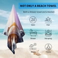 thumbnail image 4 of GZHJMY Beach Towel for Women Girls, Outer Space Cat Dog Astronaut Bath Towel, Oversized Lightweight Sport Towel, 31x63 Inch, 4 of 7