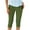 Green, variant on Kovlvoll Capri Leggings for Women Solid Color High Waist Stretch Soft Comfy Lightweight Thin Athletic Yoga Pants
