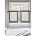 thumbnail image 5 of Black Cream Greek Key Tier Curtains 36 Inch Length,Sheer Curtains for Bedroom Living Room Window Geometric Greece Ancient Rustic Small Half Window Kitchen Curtains & Drapes 27.5"x36" 2 Panels, 5 of 6