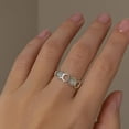 thumbnail image 4 of Anillo De Hexágono Con Zirconias Para Mujer De Plata 925 Plateado 7, 4 of 5