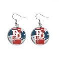 thumbnail image 1 of Graffiti Street Red Blue Phone Booth Pattern Ear Dangle Silver Drop Earring Jewelry Woman, 1 of 3